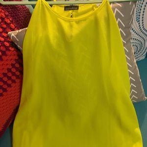 Zenobia Dressy Yellow Tank Top